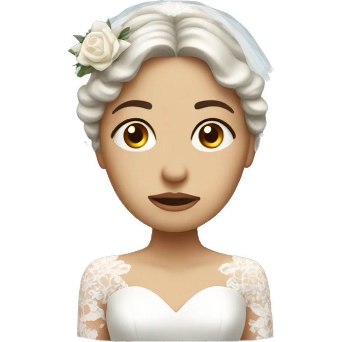 Sad bride emoji