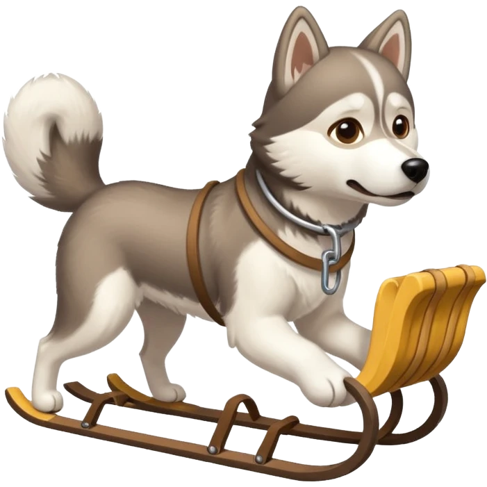 dog with back sled emoji