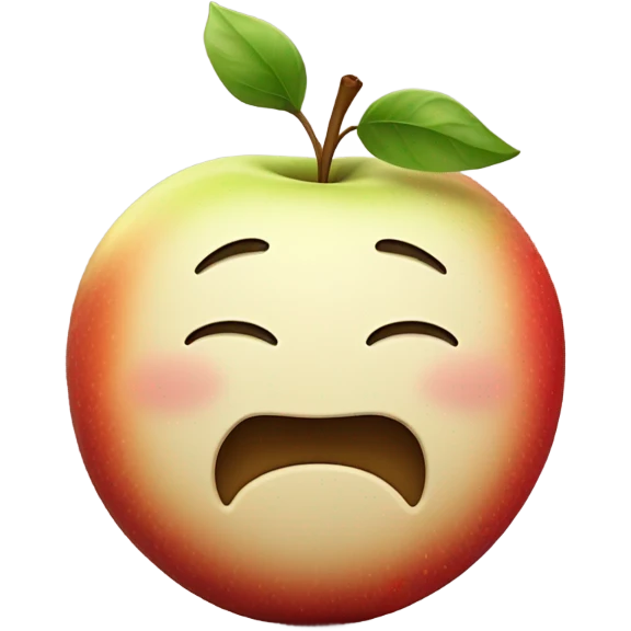 Apple moon face emoji with a body emoji