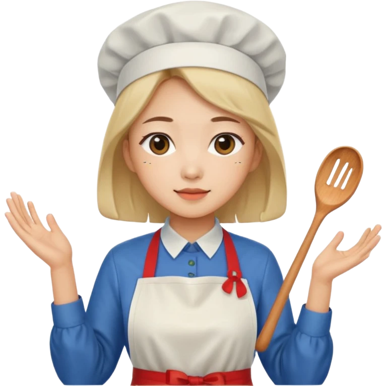 Korean woman wearing an apron emoji