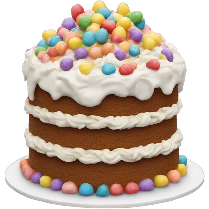 Realistic funfetti cake emoji