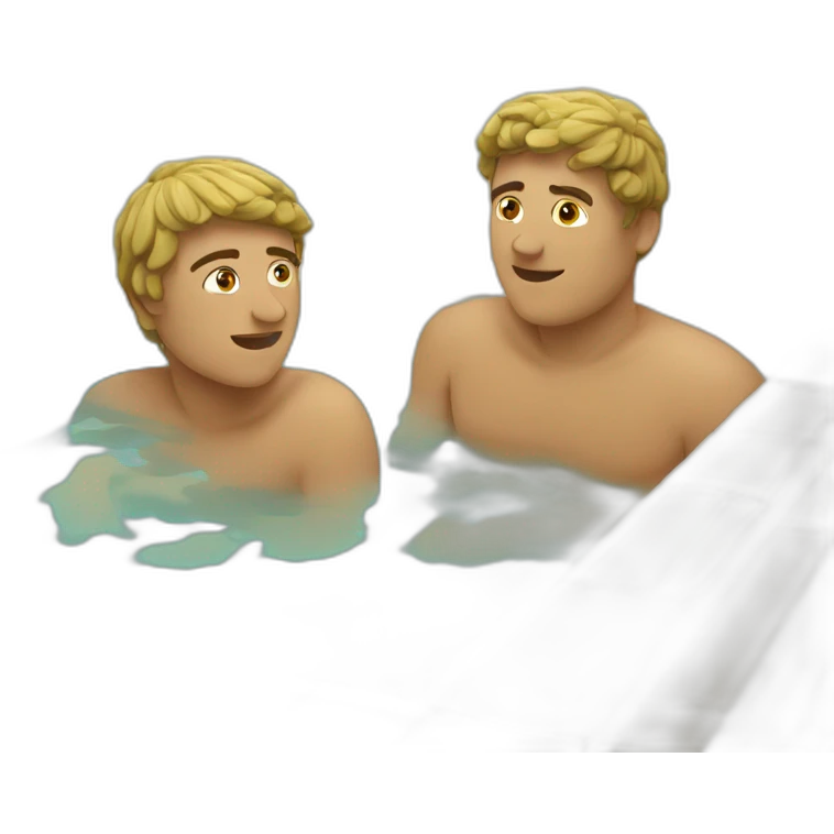 Romans in pool bath emoji