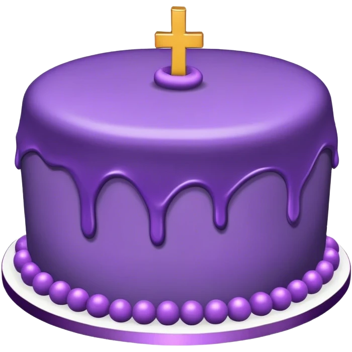 Purple funeral cake emoji