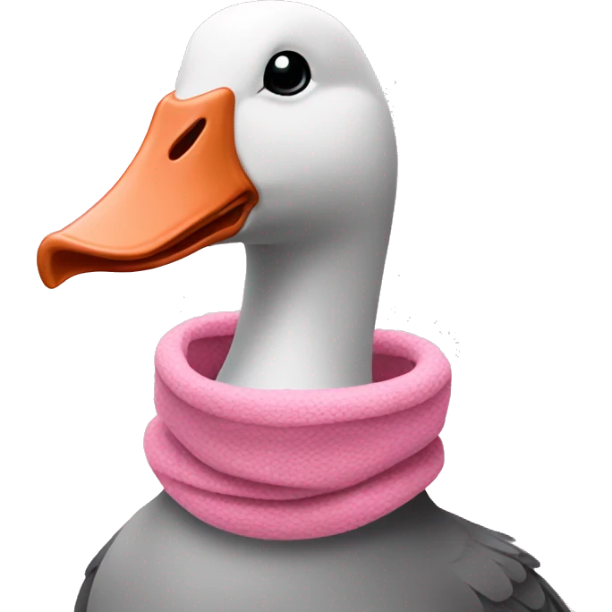 Pink goose with snood emoji