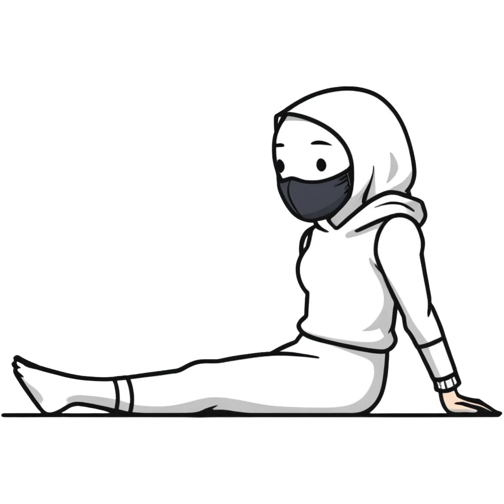 woman sitting on floor in profile view crying with face covered by arms emoji
