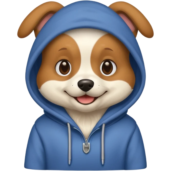 dog wearing hoodie emoji