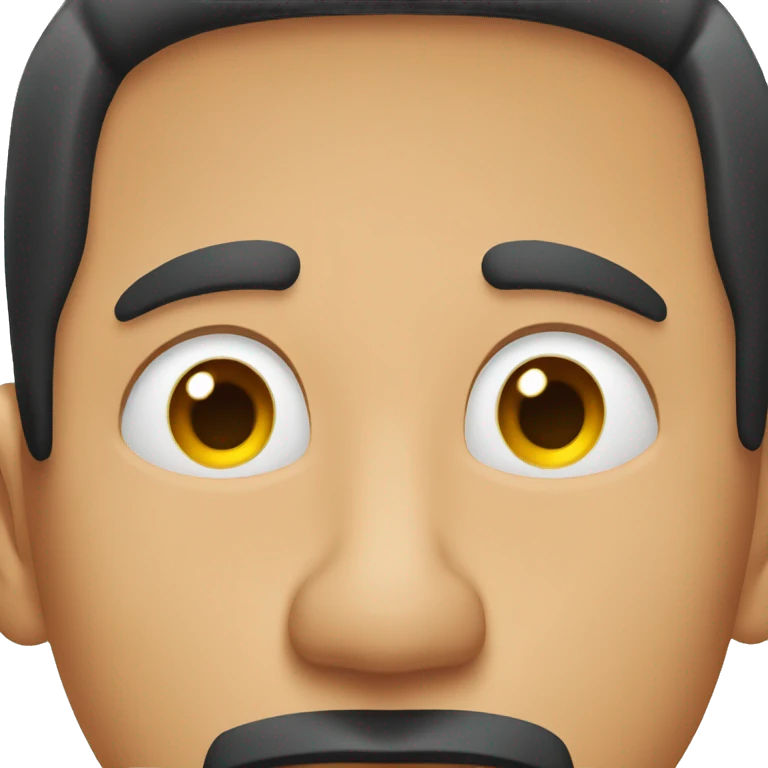 Guy with short cut black hair picking his nose  emoji