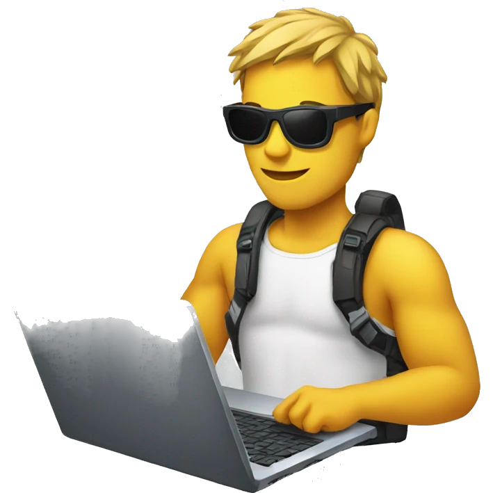 cybersportsman with laptop emoji