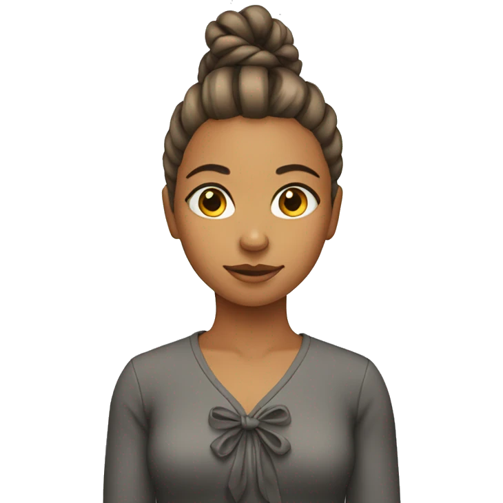 Girl with tied hair emoji