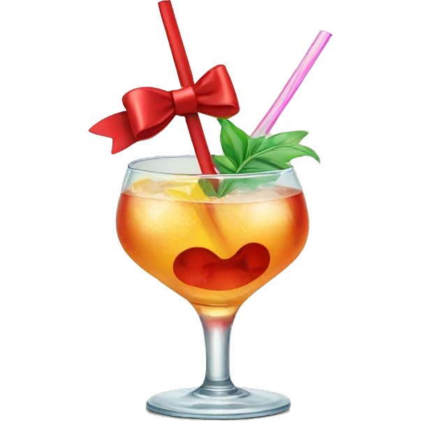 Cocktail with a bow  emoji