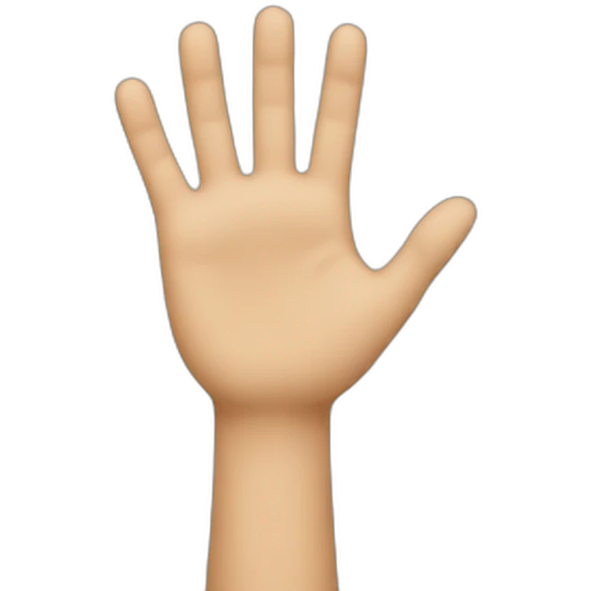 hand saying hi emoji