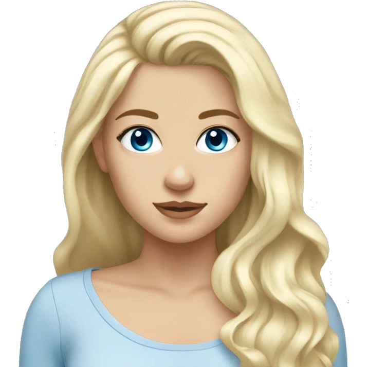 White girl blonde hair blue eyes  emoji