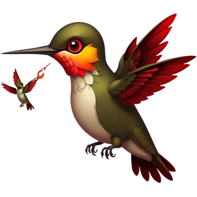 creppy demon like hummingbird emoji