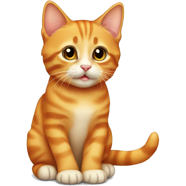 Orange tabby kitten sitting emoji
