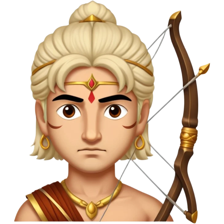Arjun of Mahabharat with bow  emoji