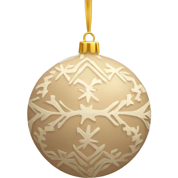 beige Christmas ball decoration emoji