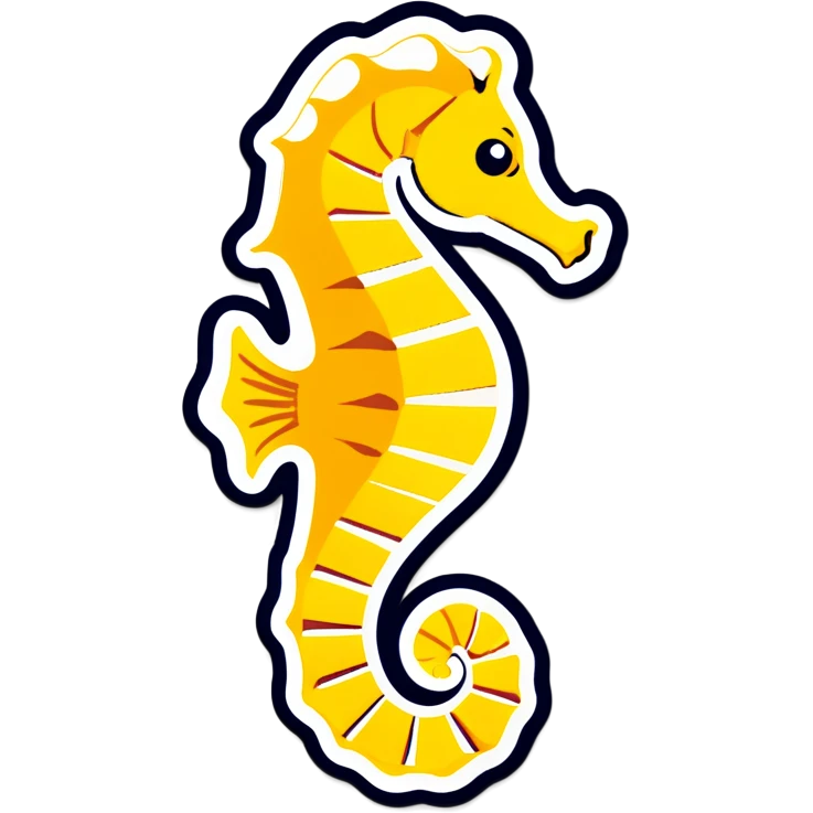 Seahorse yellow emoji
