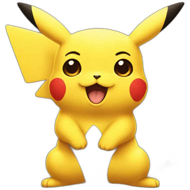 Pikachu avec un chat emoji