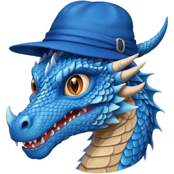 blue hat dragon emoji