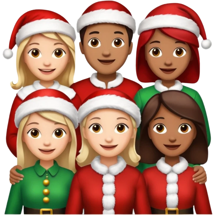 Family in   Christmas dressing emoji