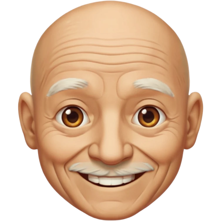 old man without hair emoji