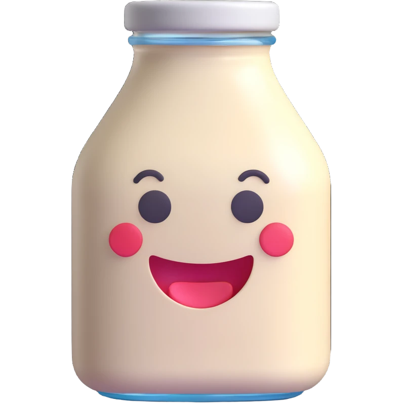 3D emoji of a milk bottle emoji