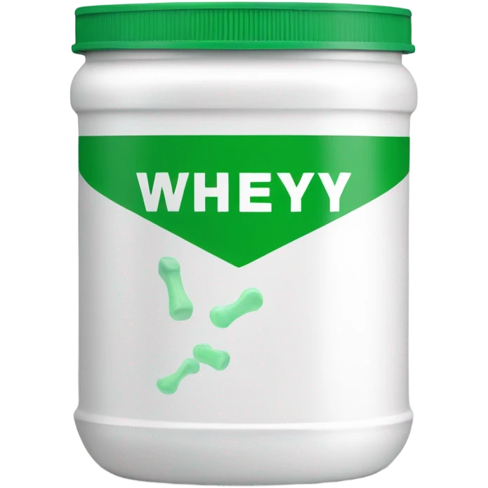 white and green whey protein  container emoji