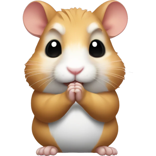 Hamster holding peace sign with fingers emoji