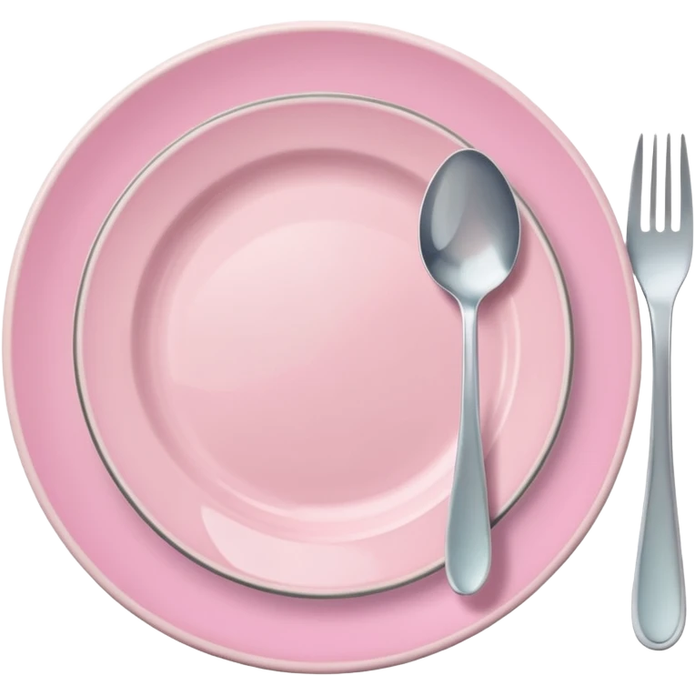 Make a plate with cutlery, light pink tones, but you can use other colors emoji