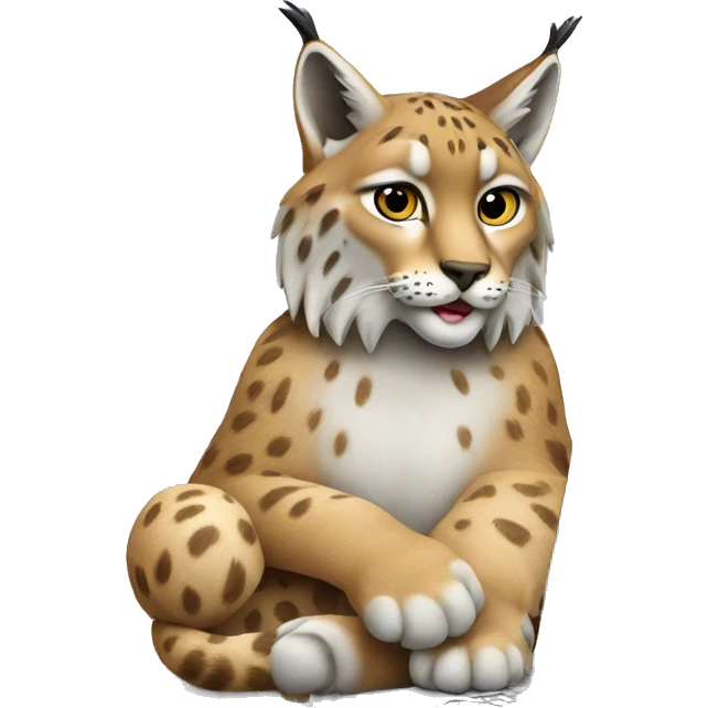 A lynx with a laptop emoji