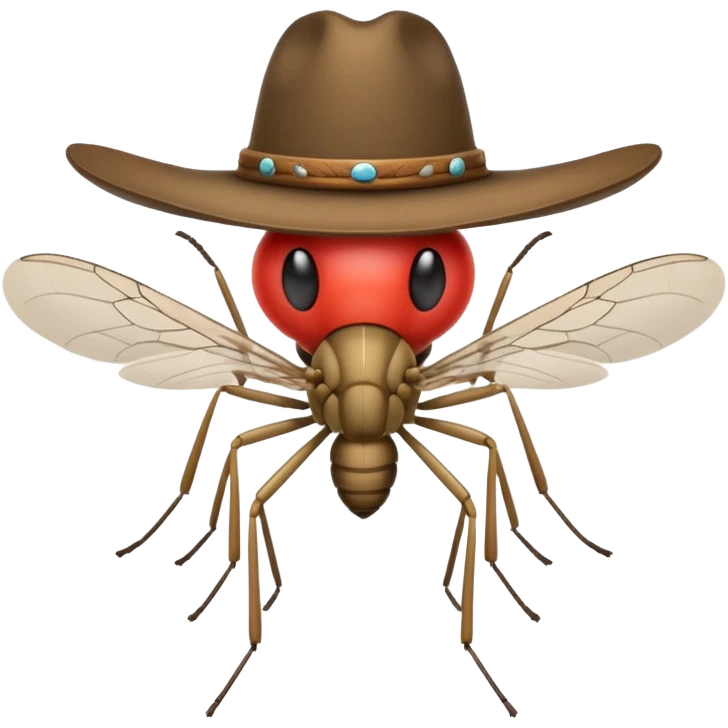 mosquito with a cowboy hat emoji