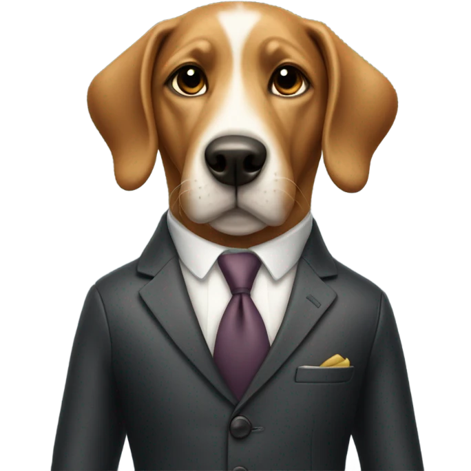 Dog with a suit emoji