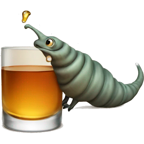 slug drinking whiskey emoji