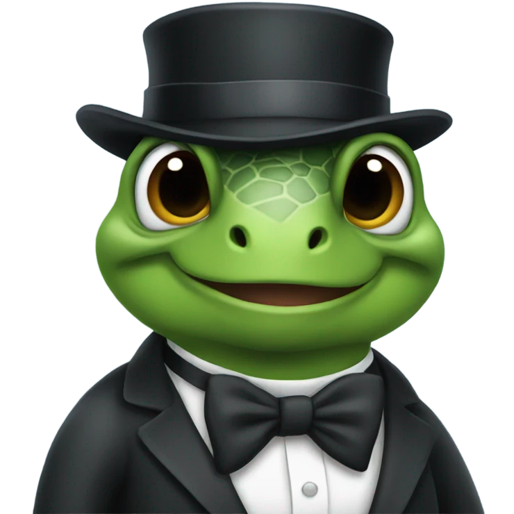 turtle wearing tuxedo emoji