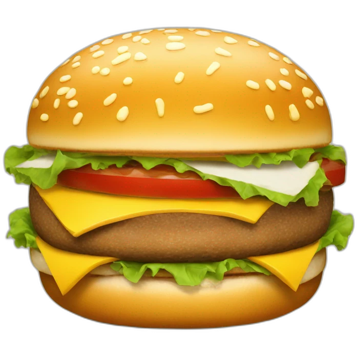 A hamburger with the face of Donald trump  emoji