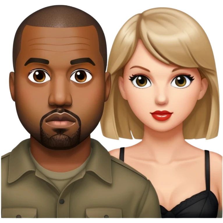 kanye west and taylor swift  emoji