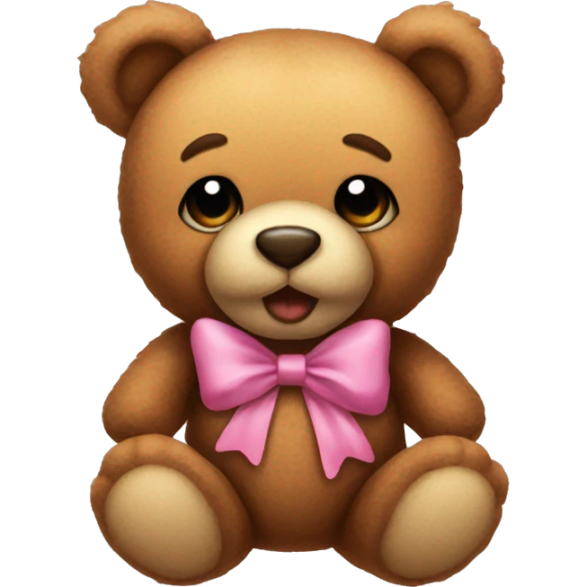 Teddy bear with bow emoji