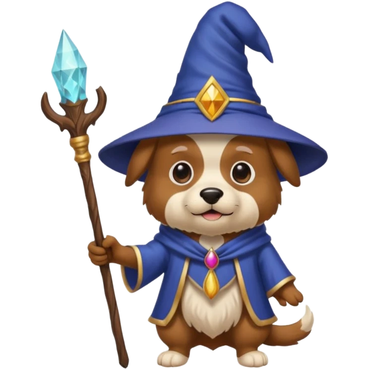 Dog wizard emoji