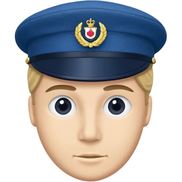 Royal Air Force air cadet beret that’s blue and has the badge pin emoji