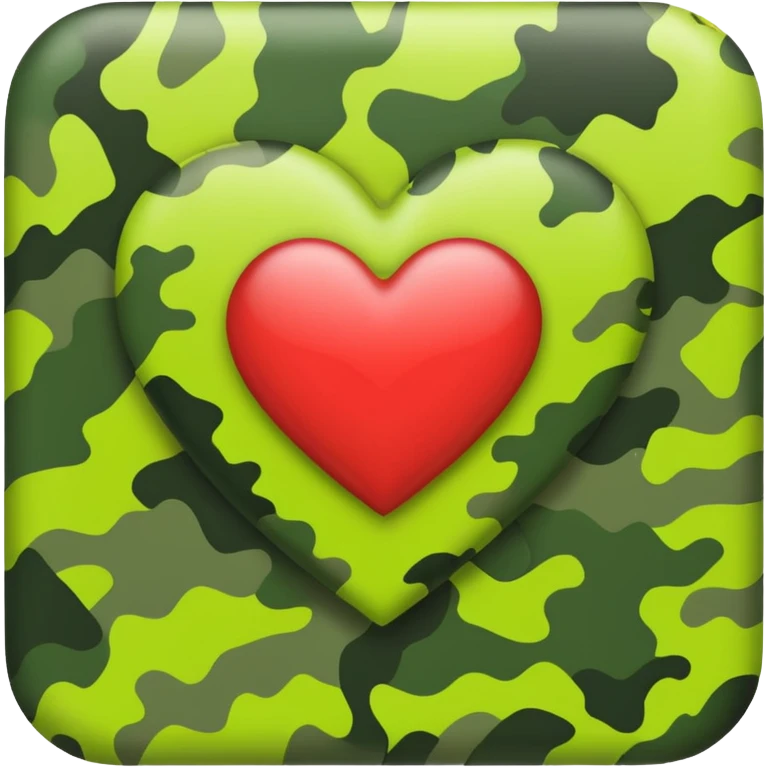 Heart camuflage emoji