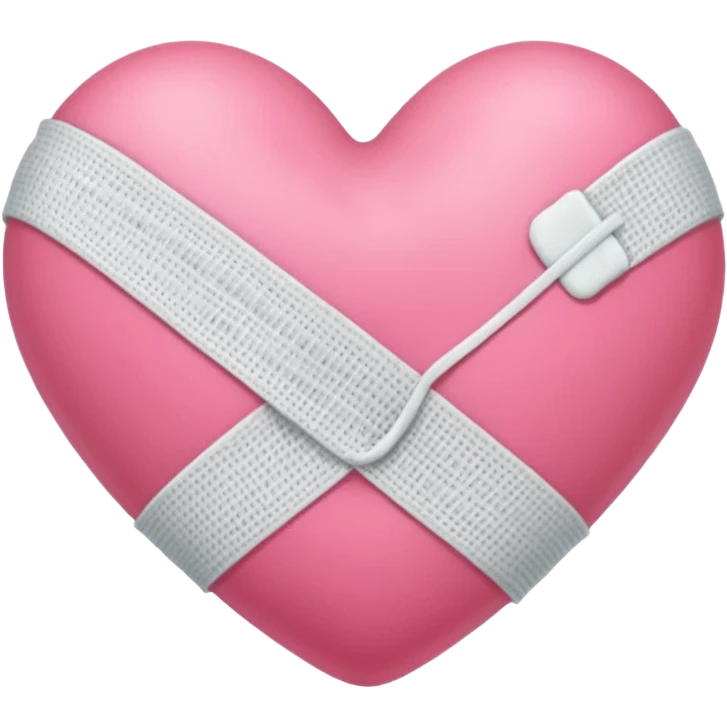 Realiza este emoji: 💗 con una venda al rededor emoji