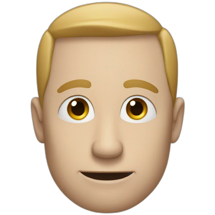 a white man big with a long nose saying goodbye emoji