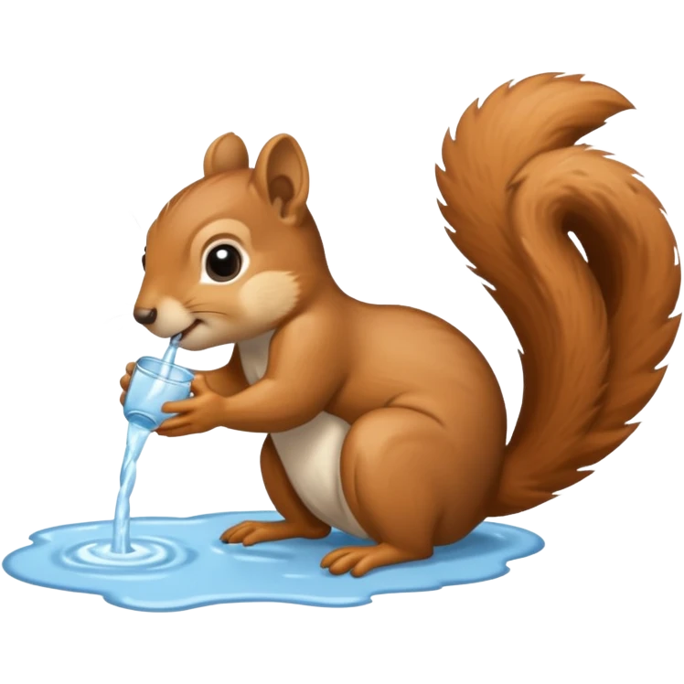 Ronaldo gibi Suu çeken sincap emoji