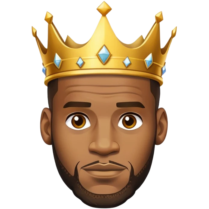 LeBron James wearing a crown emoji