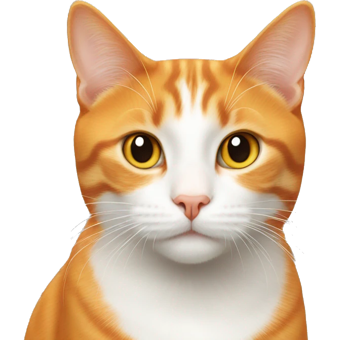orange cat and white cat emoji