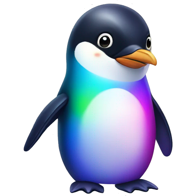 rainbow penguin emoji