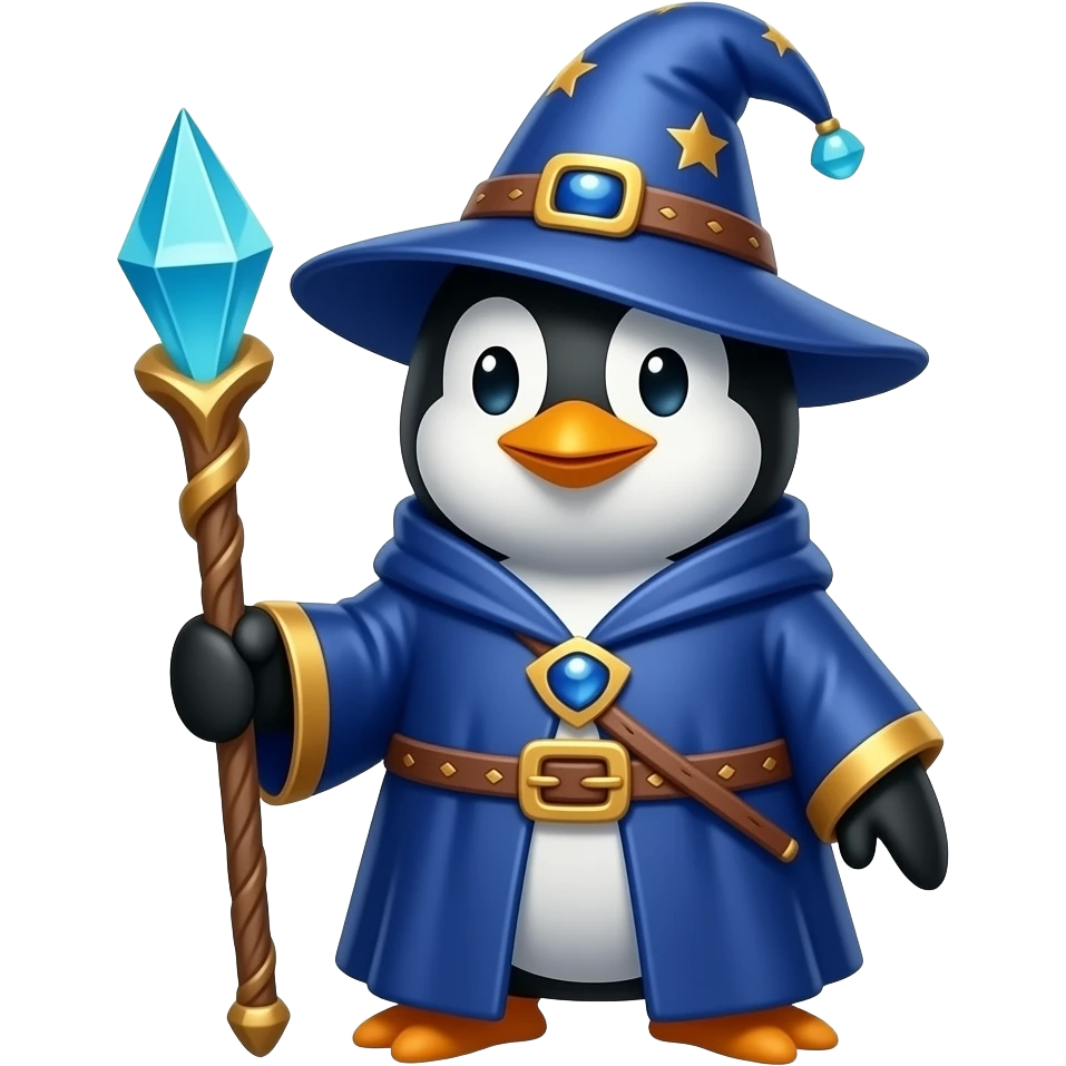 Penguin Wizard emoji