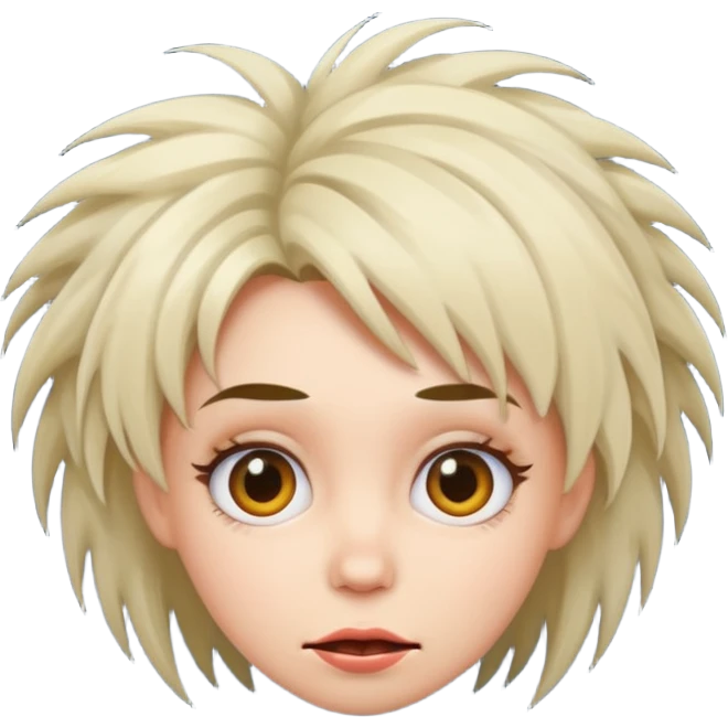 funny girl with bad head emoji