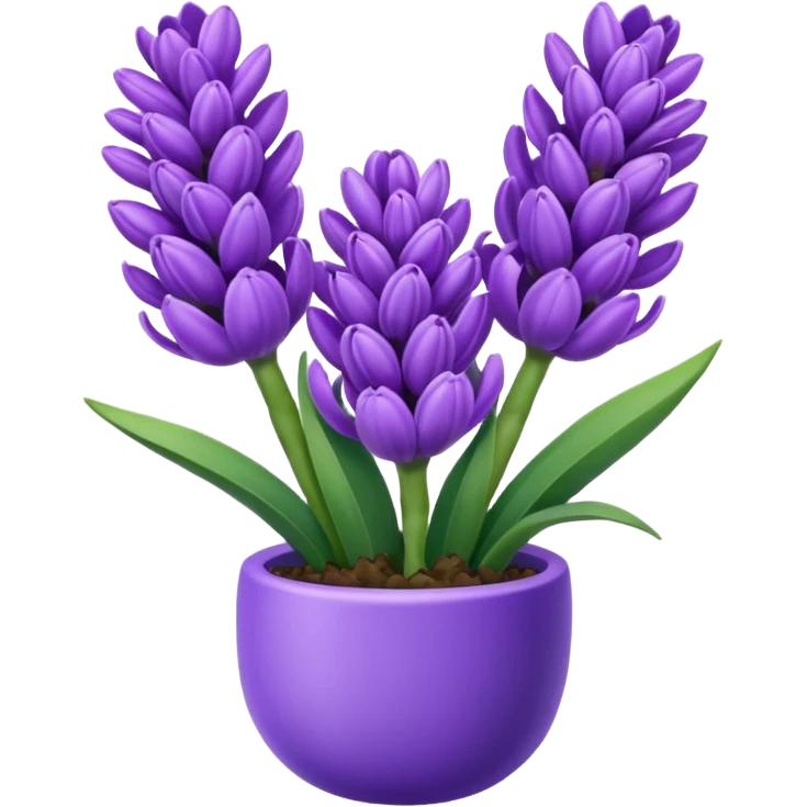 Heart Shaped hyacinth emoji