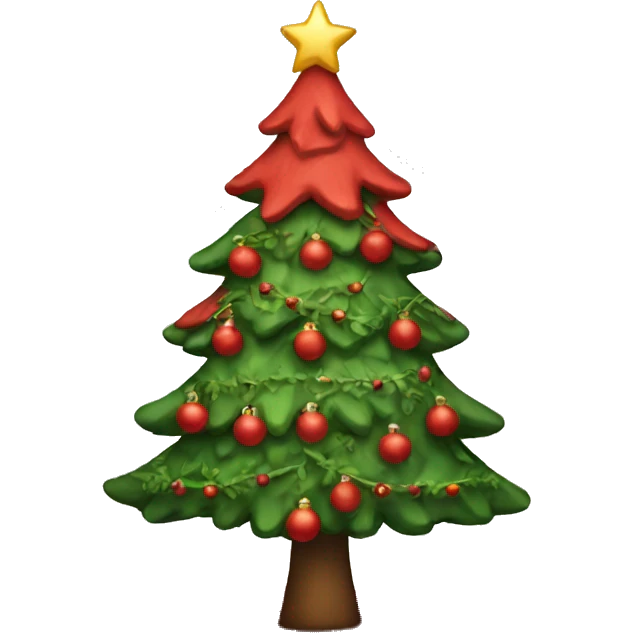 Red christmas tree emoji